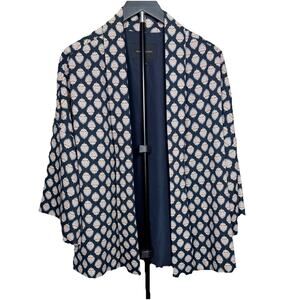 Banana Republic Kimono Blazer Women’s Sz M Navy Open Front Relaxed Fit Jacket